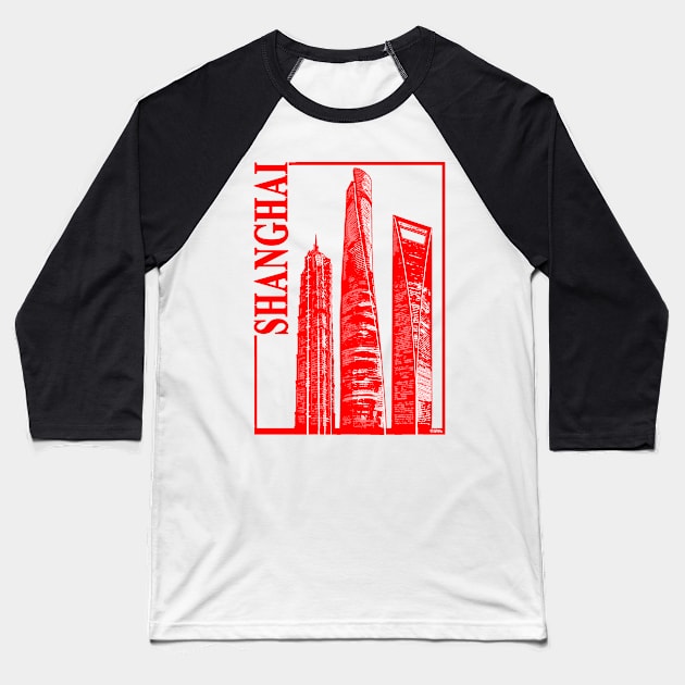 Shanghai Baseball T-Shirt by NewSignCreation